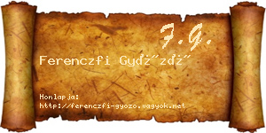 Ferenczfi Győző névjegykártya